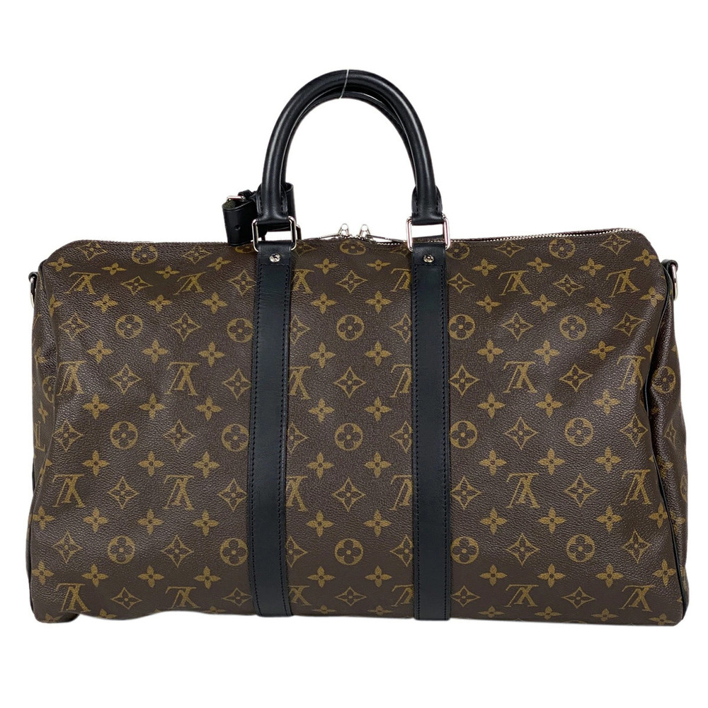 Louis Vuitton Keepall Bandouliere Shoulder Bag Macassar Brown Noir Black - Picture 3 of 7